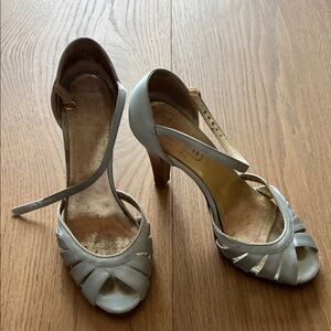 Coach Silver Strappy Heels for Special Occasions